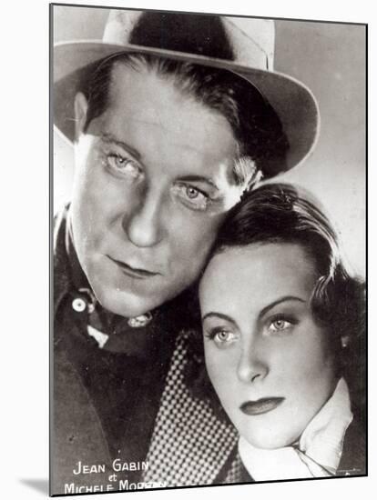 Jean Gabin and Michele Morgan in the Film Quai Des Brumes 1938-null-Mounted Photographic Print