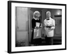 Jean Gabin and Mireille Darc: Monsieur, 1964-Marcel Dole-Framed Photographic Print