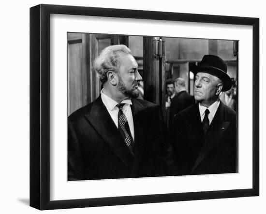 Jean Gabin and Pierre Brasseur: Les Grandes Familles, 1958-Marcel Dole-Framed Photographic Print