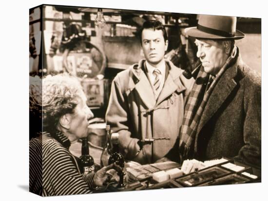 Jean Gabin and Robert Hirsch: Maigret et L'Affaire Saint Fiacre, 1959-Marcel Dole-Stretched Canvas