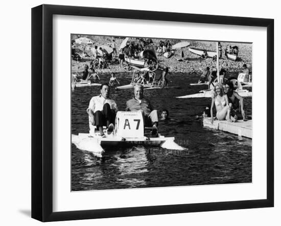 Jean Gabin, Fernandel, Marie Dubois and Franck Fernandel: L'Âge Ingrat, 1964-Marcel Dole-Framed Photographic Print