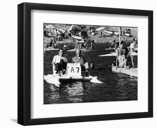 Jean Gabin, Fernandel, Marie Dubois and Franck Fernandel: L'Âge Ingrat, 1964-Marcel Dole-Framed Photographic Print