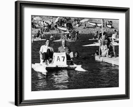 Jean Gabin, Fernandel, Marie Dubois and Franck Fernandel: L'Âge Ingrat, 1964-Marcel Dole-Framed Photographic Print