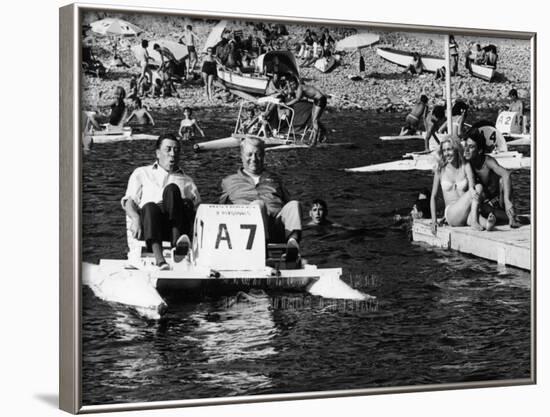 Jean Gabin, Fernandel, Marie Dubois and Franck Fernandel: L'Âge Ingrat, 1964-Marcel Dole-Framed Photographic Print