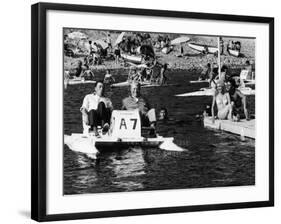 Jean Gabin, Fernandel, Marie Dubois and Franck Fernandel: L'Âge Ingrat, 1964-Marcel Dole-Framed Photographic Print