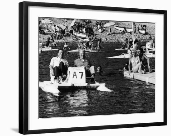 Jean Gabin, Fernandel, Marie Dubois and Franck Fernandel: L'Âge Ingrat, 1964-Marcel Dole-Framed Photographic Print