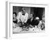 Jean Gabin, Philippe Noiret, Liselotte Pulver and Berthe Granval: Monsieur, 1964-Marcel Dole-Framed Photographic Print