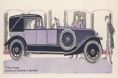 An Elegant Couple and Their Smart New Renault Car-Jean Grangier-Art Print