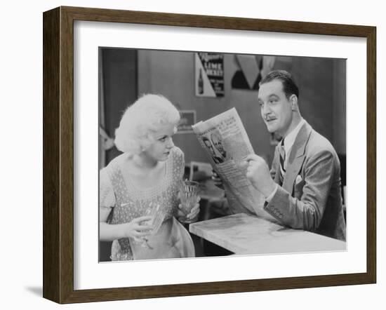 Jean Harlow, Walter Byron, Three Wise Girls, 1932-null-Framed Photographic Print