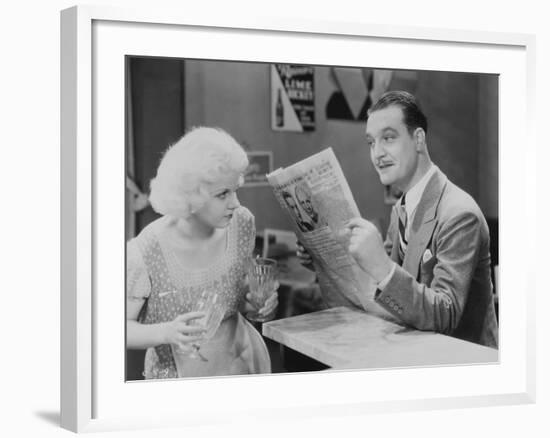 Jean Harlow, Walter Byron, Three Wise Girls, 1932-null-Framed Photographic Print