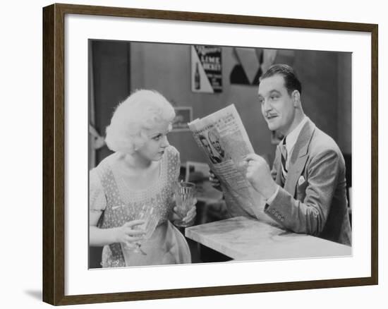 Jean Harlow, Walter Byron, Three Wise Girls, 1932-null-Framed Photographic Print