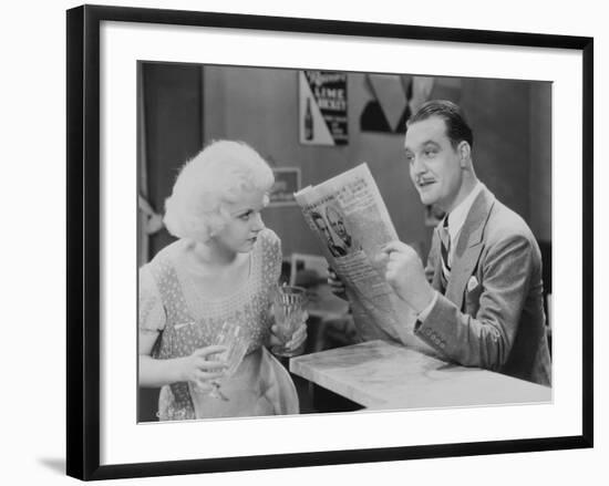 Jean Harlow, Walter Byron, Three Wise Girls, 1932-null-Framed Photographic Print