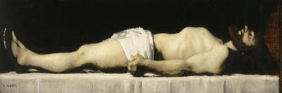 Le Christ au tombeau (1883)-Jean Henner-Stretched Canvas