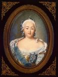 Portrait of Empress Elisabeth Petrovna (1709-176)-Jean-Henri Benner-Mounted Giclee Print