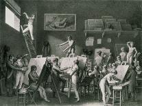 The Studio of Jacques Louis David (1748-1825)-Jean Henri Cless-Stretched Canvas