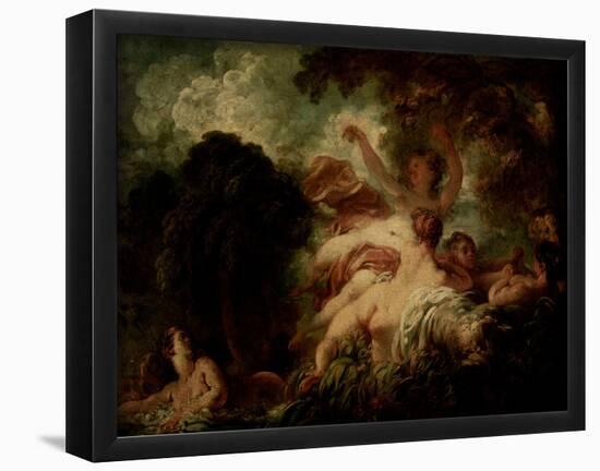 Jean-Honoré Fragonard (Bathing) Art Poster Print-null-Framed Poster