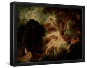 Jean-Honoré Fragonard (Bathing) Art Poster Print-null-Framed Poster