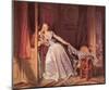 Jean-Honoré Fragonard (The secret kiss) Art Poster Print-null-Mounted Poster