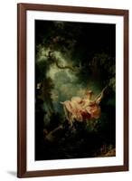Jean-Honore Fragonard (The Swing)-Jean-Honoré Fragonard-Framed Art Print