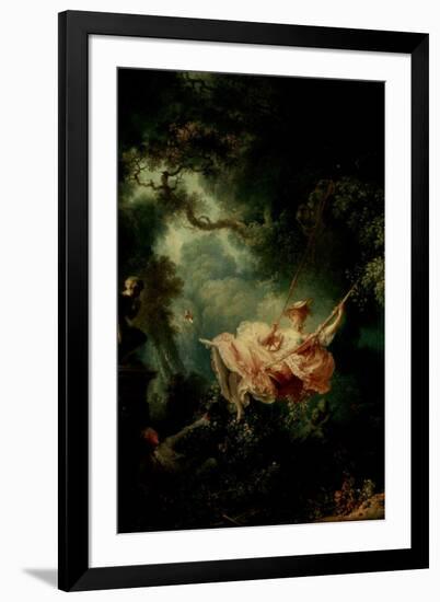 Jean-Honore Fragonard (The Swing)-Jean-Honoré Fragonard-Framed Art Print