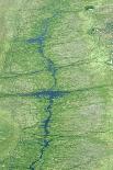 Aerial view of wetland habitat, Okavango Delta, Botswana-Jean Hosking-Photographic Print