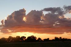 Clouds over wetland habitat at sunset, Okavango Delta, Botswana-Jean Hosking-Photographic Print