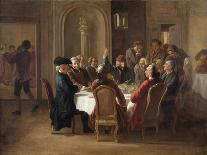 Voltaire at a Chess Table, Between 1750 and 1775-Jean Huber-Giclee Print