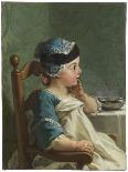 Boy in a Child's Chair, 1736 (Oil on Canvas)-Jean II Restout-Giclee Print