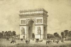 L'Arc De Triomphe, Paris-Jean Jacottet-Framed Stretched Canvas