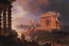 Festival of the Fraternity of the Arc De Triomphe, 24Th April 1848 (Oil on Canvas)-Jean-Jacques Champin-Giclee Print
