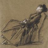 Femme assise de dos-Jean Jacques Henner-Giclee Print