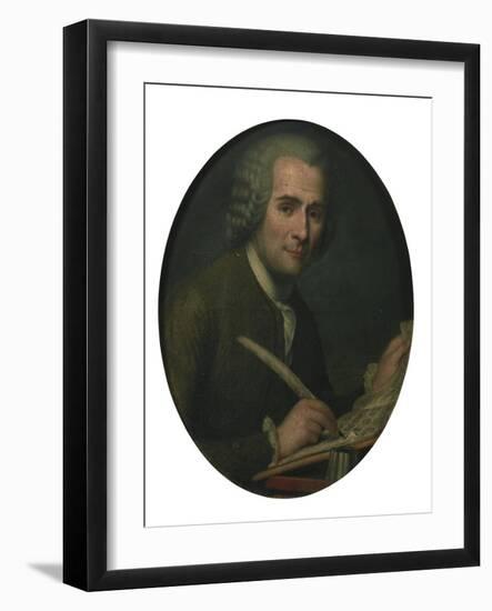 Jean-Jacques Rousseau (1712-177) Writing a Sheet Music-null-Framed Giclee Print