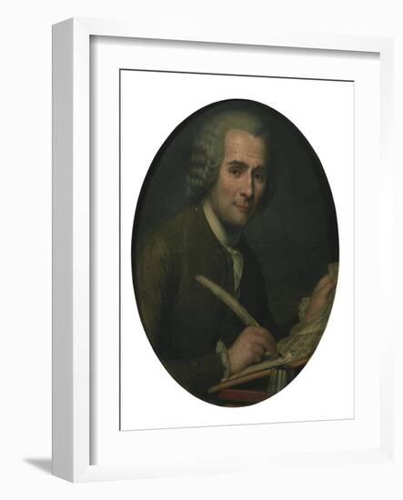 Jean-Jacques Rousseau (1712-177) Writing a Sheet Music-null-Framed Giclee Print