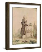 Jean-Jacques Rousseau (1712-78) Gathering Herbs at Ermenonville-null-Framed Giclee Print