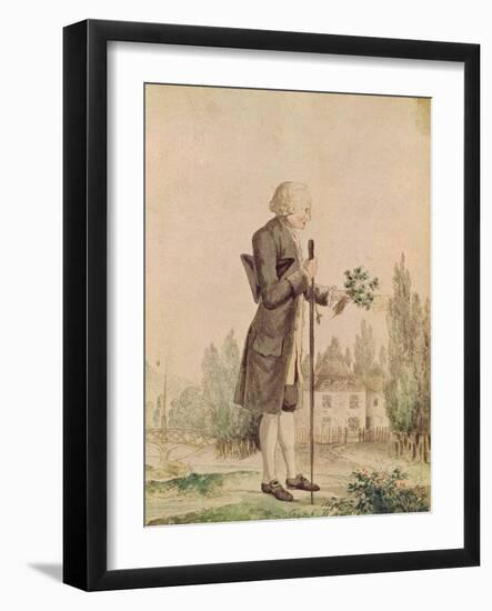 Jean-Jacques Rousseau (1712-78) Gathering Herbs at Ermenonville-null-Framed Giclee Print
