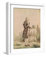 Jean-Jacques Rousseau (1712-78) Gathering Herbs at Ermenonville-null-Framed Giclee Print