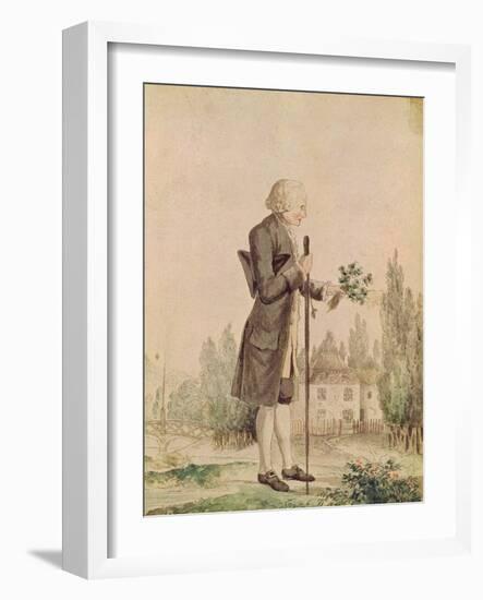 Jean-Jacques Rousseau (1712-78) Gathering Herbs at Ermenonville-null-Framed Giclee Print