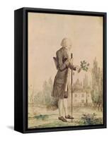 Jean-Jacques Rousseau (1712-78) Gathering Herbs at Ermenonville-null-Framed Stretched Canvas