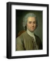 Jean-Jacques Rousseau (1712-78)-Maurice Quentin de La Tour-Framed Premium Giclee Print