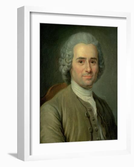 Jean-Jacques Rousseau (1712-78)-Maurice Quentin de La Tour-Framed Giclee Print