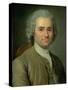 Jean-Jacques Rousseau (1712-78)-Maurice Quentin de La Tour-Stretched Canvas