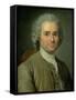 Jean-Jacques Rousseau (1712-78)-Maurice Quentin de La Tour-Framed Stretched Canvas