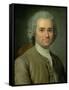 Jean-Jacques Rousseau (1712-78)-Maurice Quentin de La Tour-Framed Stretched Canvas