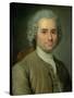 Jean-Jacques Rousseau (1712-78)-Maurice Quentin de La Tour-Stretched Canvas