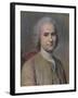 'Jean Jacques Rousseau', 1753-Maurice-quentin De La Tour-Framed Giclee Print