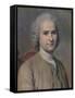 'Jean Jacques Rousseau', 1753-Maurice-quentin De La Tour-Framed Stretched Canvas
