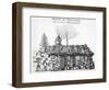 Jean-Jacques Rousseau's Hermitage in Ermenonville (Engraving) (See also 168374)-French-Framed Premium Giclee Print