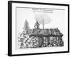 Jean-Jacques Rousseau's Hermitage in Ermenonville (Engraving) (See also 168374)-French-Framed Giclee Print