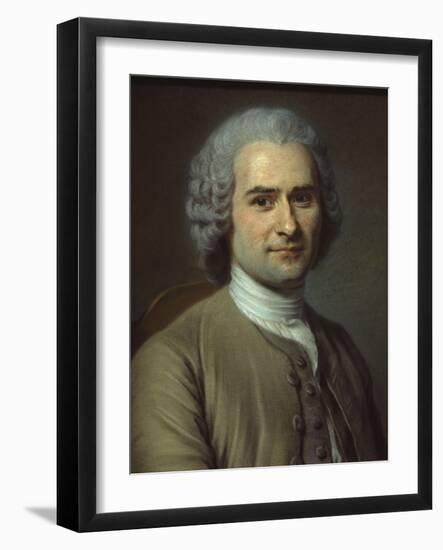 Jean-Jacques Rousseau-Maurice Quentin de La Tour-Framed Giclee Print