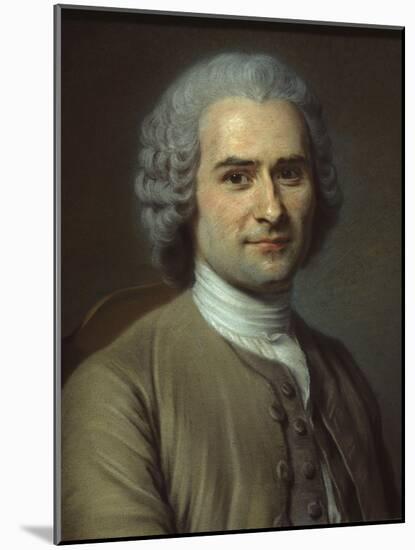 Jean-Jacques Rousseau-Maurice Quentin de La Tour-Mounted Giclee Print